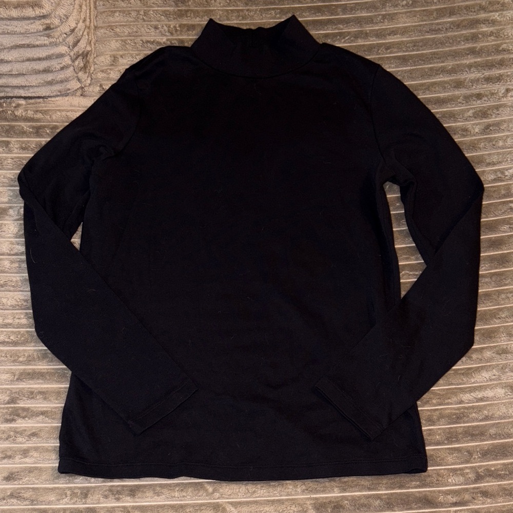 St. John's Bay Men's Classic Black Turtleneck Sweater